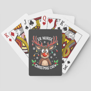ER Nurse Christmas Crew Nursing Xmas Santa Playing Cards