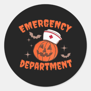 Er Nurse Emergency Department Halloween Dancing Classic Round Sticker
