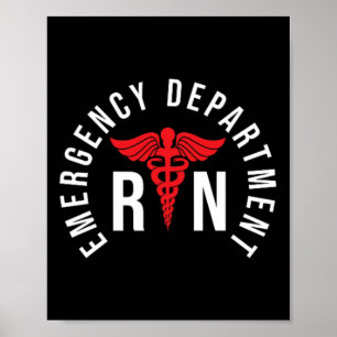 Er Nurse Emergency Room Funny Rn Nurse Er Tees Uni Poster