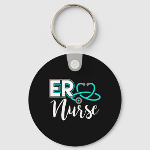 Er Nurse Emergency Room Medical Nursing School Bir Key Ring