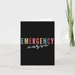 Er Nurse Emergency Room Nurse School Women Nursing Card
