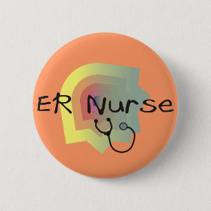 ER Nurse Gifts 6 Cm Round Badge