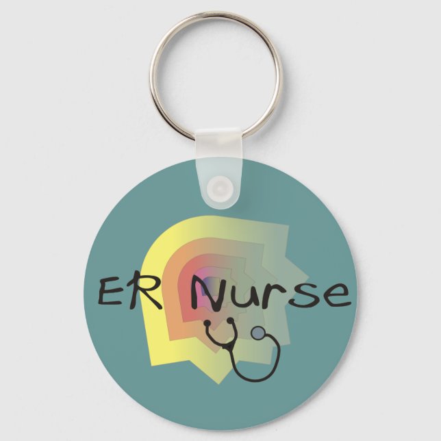 ER Nurse Gifts Key Ring (Front)