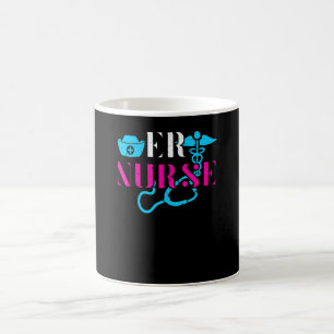 ER Nurse Heart Stethoscope Medical Emergency Room  Coffee Mug