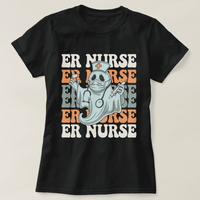 "ER Nurse Life T-Shirt - Dedicated Emergency  (Design Front)