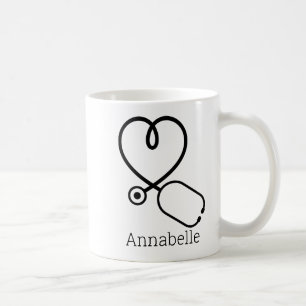 ER Nurse Medical Assistant Love Heart Personalised Coffee Mug