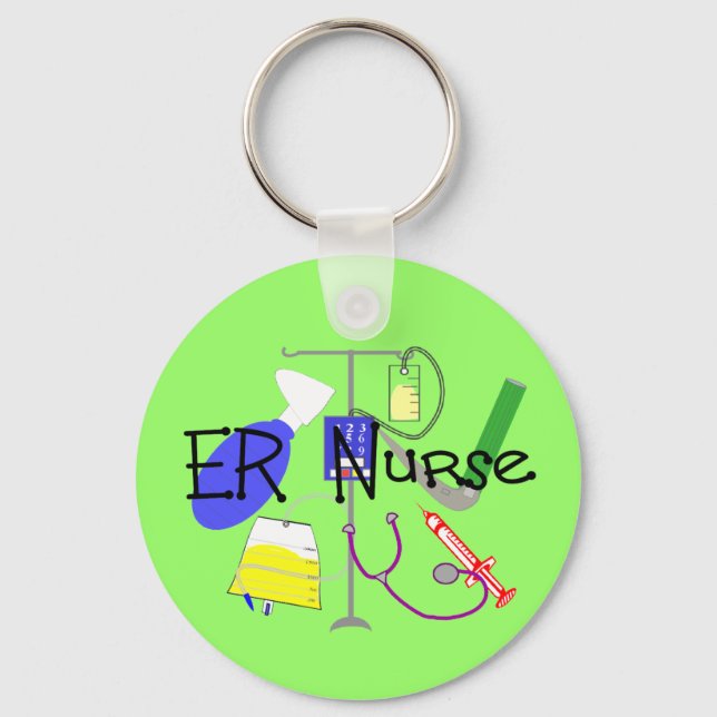 ER Nurse Medical Equipment Design Key Ring (Front)