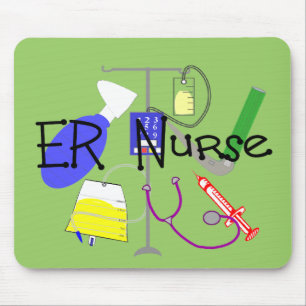 ER Nurse Medical Equipment Design Mouse Mat