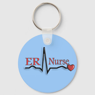 ER Nurse QRS Design Key Ring