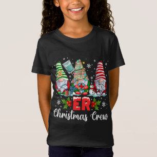 ER Nurse Squad Gnomies Nurse Christmas Gnomes Crew T-Shirt