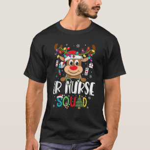 ER Nurse Squad Reindeer Stethoscope Nurse Christma T-Shirt