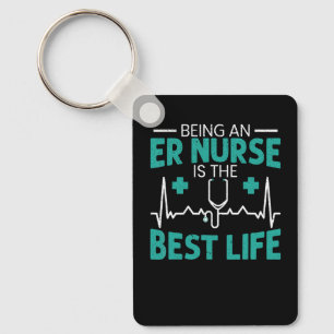 Er Nurse Stethoscope Heartbeat Key Ring