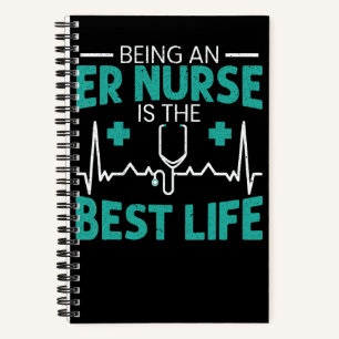 Er Nurse Stethoscope Heartbeat Notebook