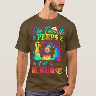 ER Nurse Tie Dye Favourite Nurse Easter  T-Shirt