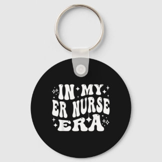 Er Nurse Vibes Funny Retro Emergency Room Rn Key Ring