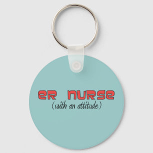 ER Nurse (With An Attitude) Key Ring