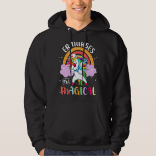 Er Nurses  Rn Nursing Magical Unicorn Rainbow Hoodie