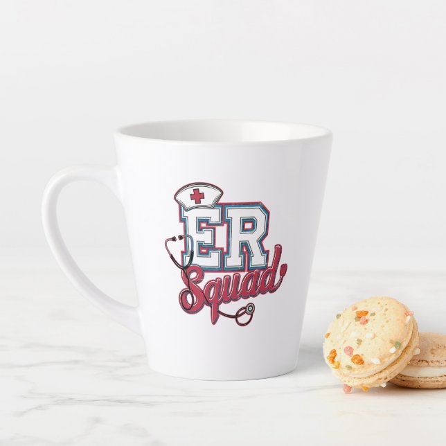 ER Squad, Emergency Room, Nurse Shirt, Doctor Gift Latte Mug (In Situ)