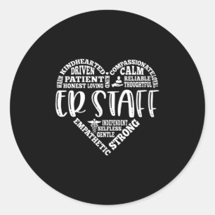 ER Staff, emergency department Staff Classic Round Sticker