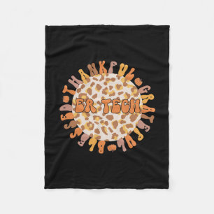 Er Tech Thanksgiving Emergency Room Tech Er Tech Fleece Blanket