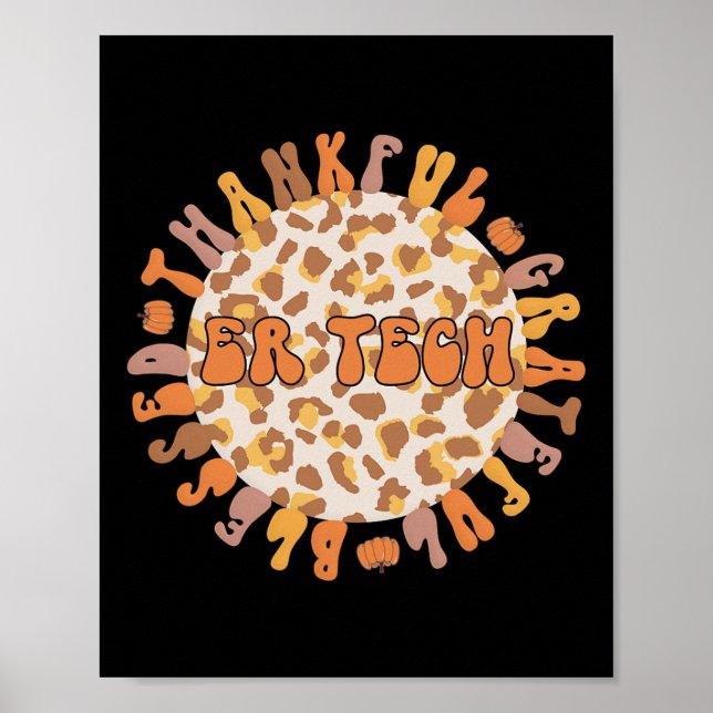 Er Tech Thanksgiving Emergency Room Tech Er Tech  Poster (Front)