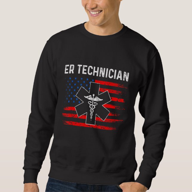 Er Technician Emergency Room Tech 1 Sweatshirt (Front)