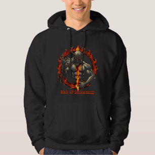 Era of Darkness Hoodie – Ember-Ring Warrior Emblem