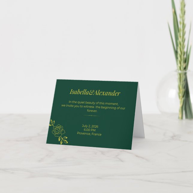 erald Romance Wedding Invitations (Front)