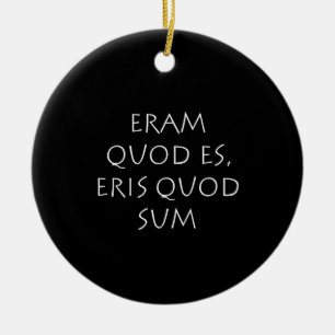 Eram quod es eris quod sum ceramic tree decoration