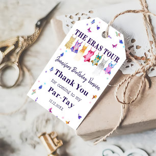 Eras Birthday Party Butterflies Thank You Gift Tags