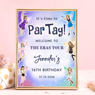 Eras Birthday Party Welcome Poster