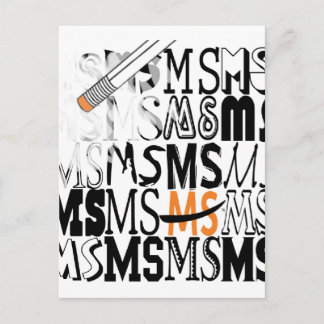 "Erase MS" postcard