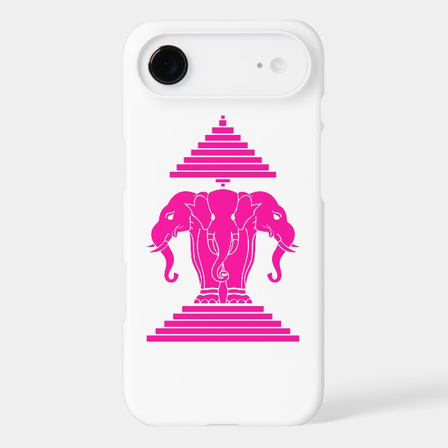 Erawan Pink Three Headed Elephant Lao / Laos Flag (Back)
