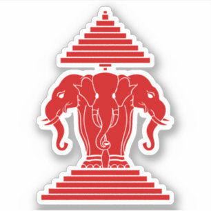 Erawan Three Headed Elephant Lao / Laos Flag