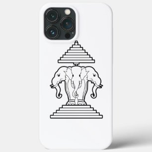 Erawan Three Headed Elephant Lao / Laos Flag Case- iPhone 13 Pro Max Case