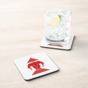 Erawan Three Headed Elephant Lao / Laos Flag Coaster