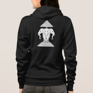 Erawan Three Headed Elephant Lao / Laos Flag Hoodie