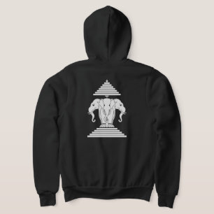 Erawan Three Headed Elephant Lao / Laos Flag Hoodie