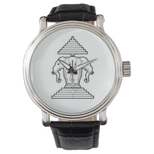 Erawan Three Headed Elephant Lao / Laos Flag Watch