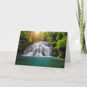 Erawan Waterfall Kanjanaburi Thailand Card