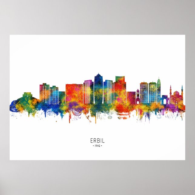 Erbil Iraq Skyline Poster (Front)