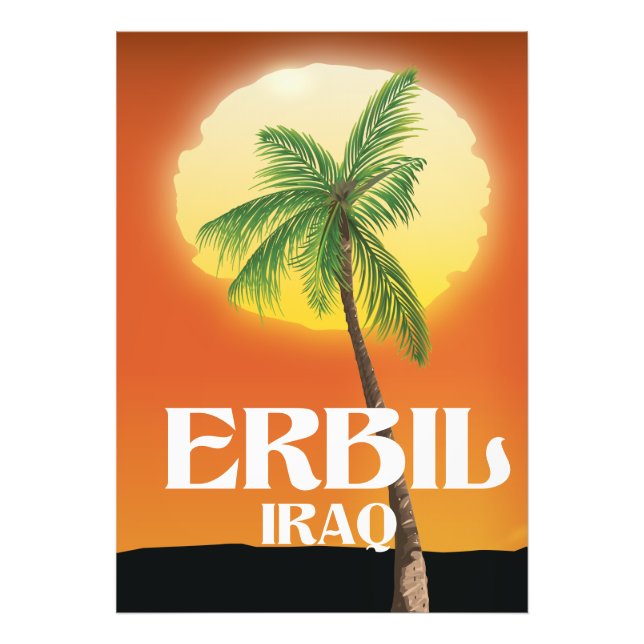 Erbil Iraq Travel poster (Front)
