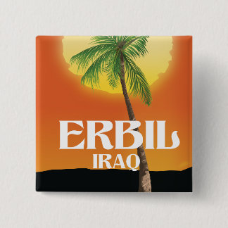 Erbil Iraq Travel poster 15 Cm Square Badge