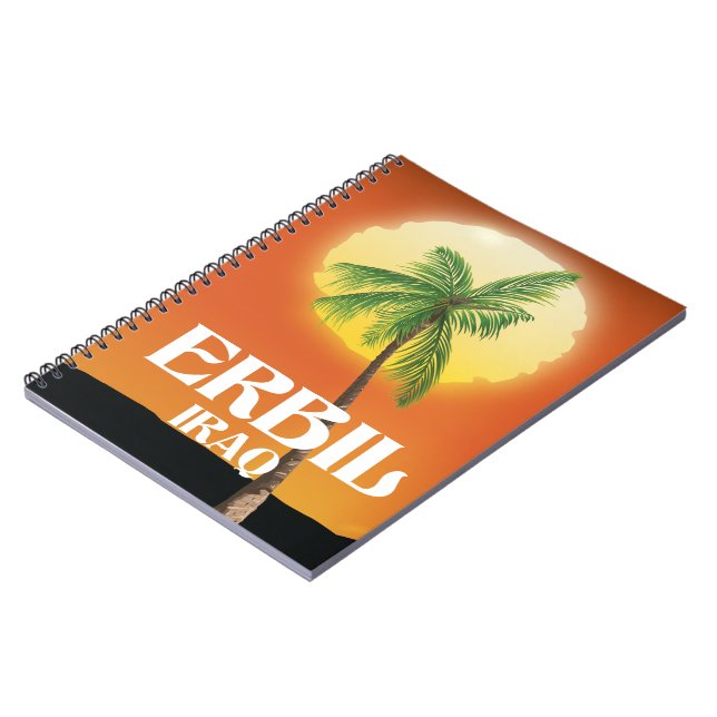 Erbil Iraq Travel poster Notebook (Left Side)