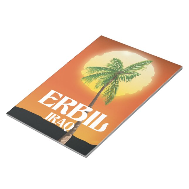 Erbil Iraq Travel poster Notepad (Angled)