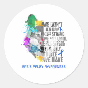 Erb's Palsy Awareness Ribbon Support Gifts Classic Round Sticker
