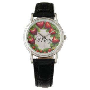 Erdbeer Kranz Aquarellzeichnung Watch