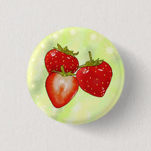 Erdbeeren  3 cm round badge