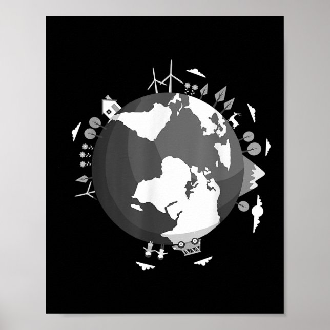 Erde Planet Climate Protection Environmental Prote Poster (Front)