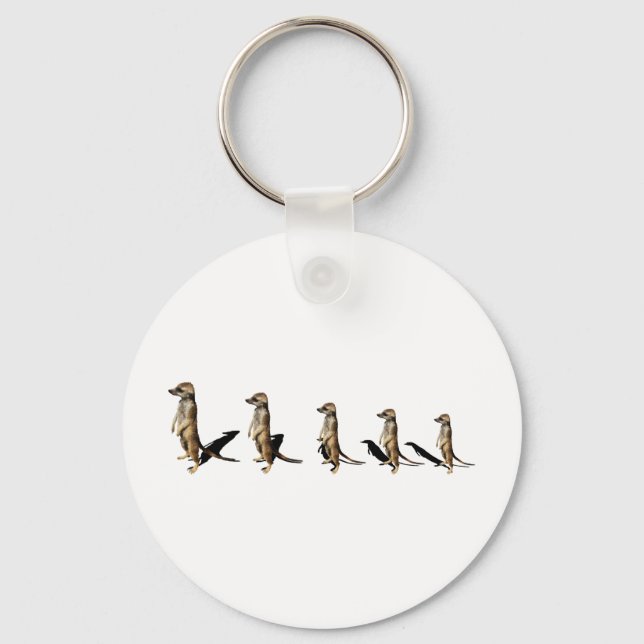 Erdmännchen in Reihe Key Ring (Front)